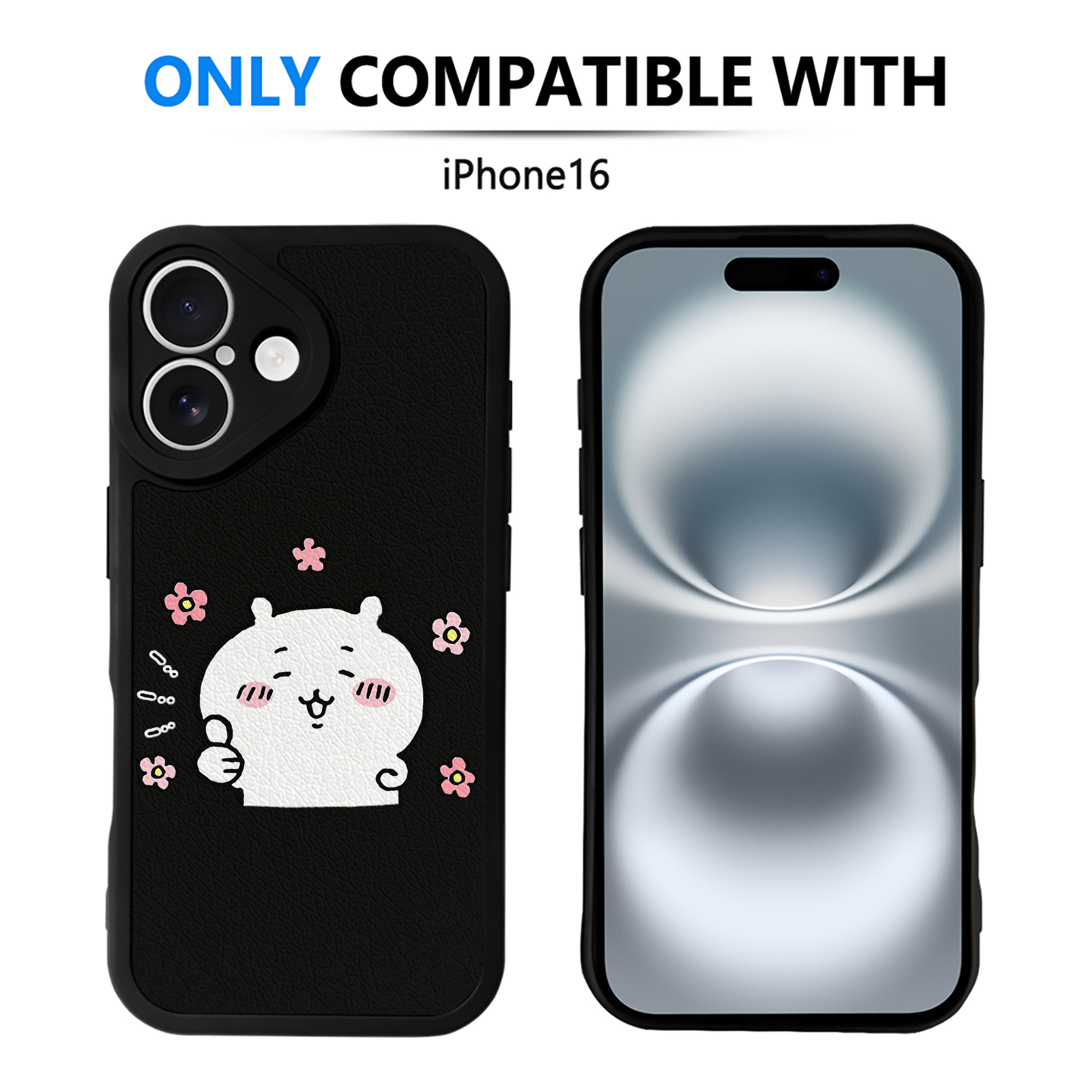 （画像用） ちいかわ ちいかわ Chii-kawa chiikawa 【iPhone 16シリーズ対応】シリコンスマホケース（レザー調） 材質：シリコン